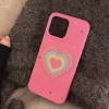 Ins-style colorful heart-shaped bracelet, iPhone 17 phone case, iPhone 15 Pro max, suitable for 13 towel embroidery, 14 soft Application Scenario